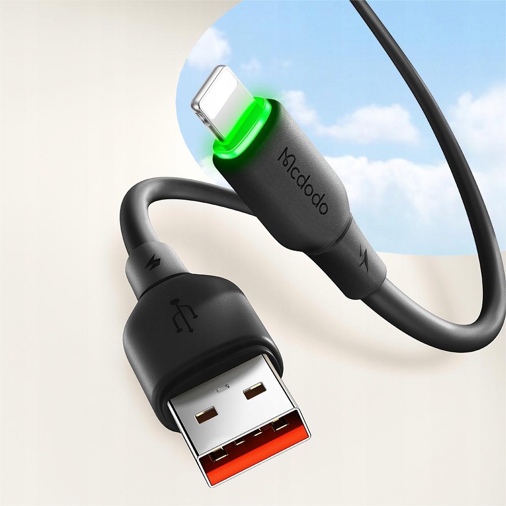 Mcdodo Charger Usb Lightning Fast Charging Cable For Iphone 1M Led Black