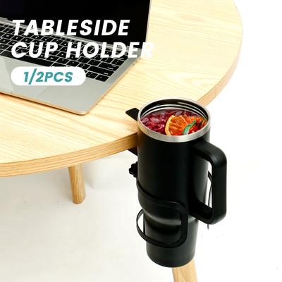 Schreibtischbecherhalter Universal Verstellbarer Tisch Aufgerüstete Armklemme Rutschfestes Aufbewahrungsregal Clip-on Aufbewahrung für Kaffeeflaschen