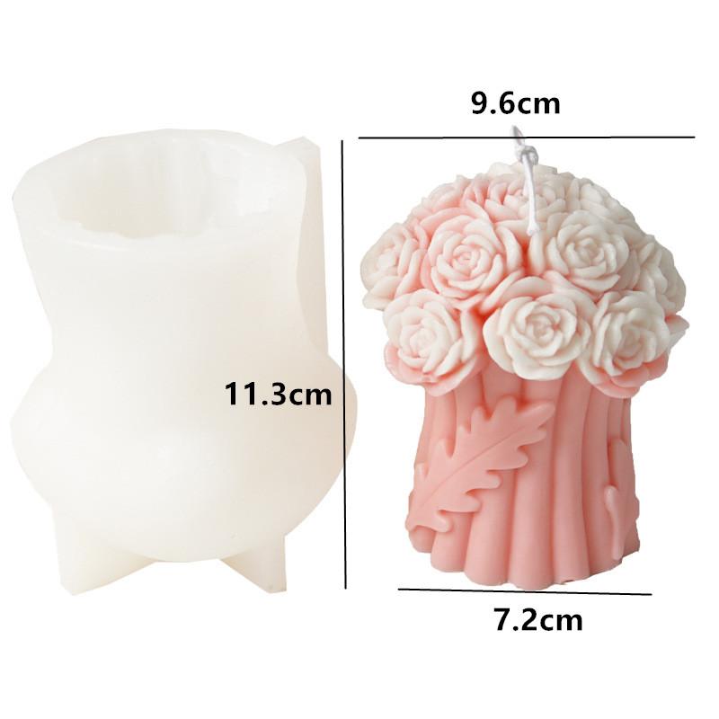 DIY 8-15cm Large Peony Candle Silicone Mold Rose Cake Chocolate Silicone Mold Soap Mold Valentine's Day Gift Rose Flower Mold