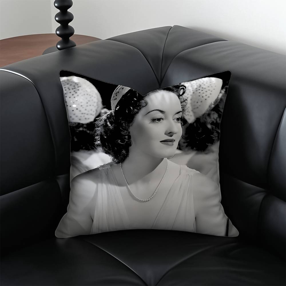 B-Bette D-Davis Actress Pillow Case Anti-Dustmite Pillowcase Invisible Zipper Silky Short Plush Sofa Cushion Cover