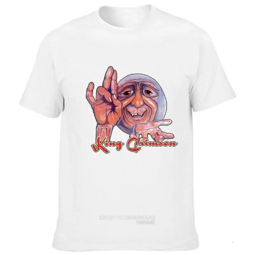 King Crimson Anglické tričko Letní krátký rukáv s kulatým výstřihem Pánské Černé Bílé Grafické tričko Hip-hop Streetwear Ropa Hombre