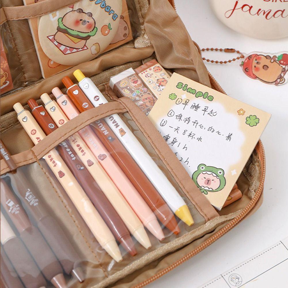Kawaii Capybara Stationery Set Capybara-themed Capybara Sticky Notes  Desktop Organizer