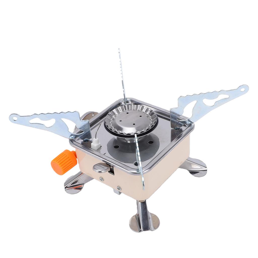 Portable Camping Stove 2800W Stainless Steel Foldable Mini Butane Gas Stove with Electronic Ignition for Hiking Picnic