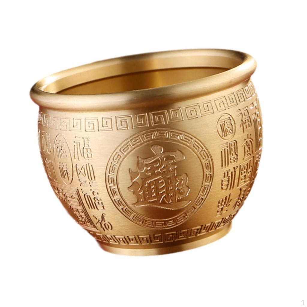 Chinese Treasure Bowl Centerpiece for Wealth Home Decor Cornucopia Feng Shui Item Study