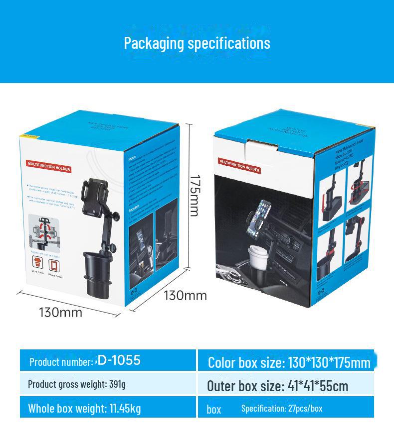 Shunwei Auto Becher- und Handyhalter-Kombination - Zwei-in-Eins Erweiterung und Begrenzer