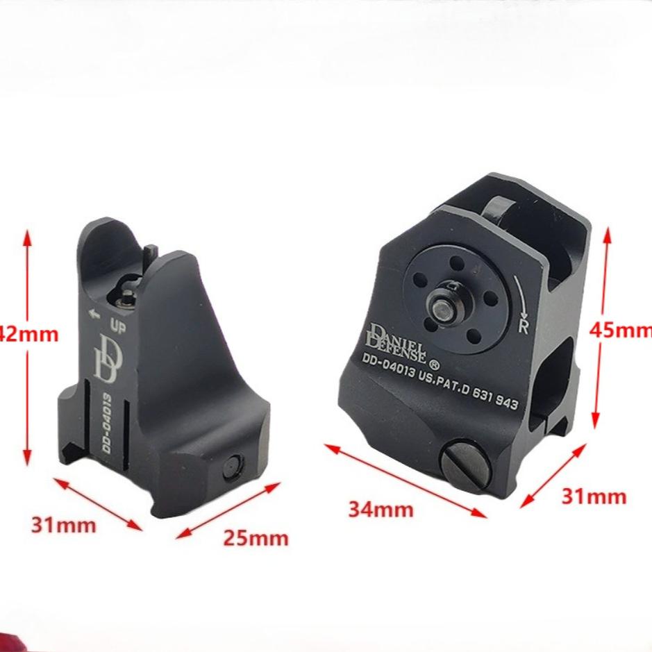 

Металевий тактичний механічний приціл M4 AR, підходить для направляючої 20 мм чорний