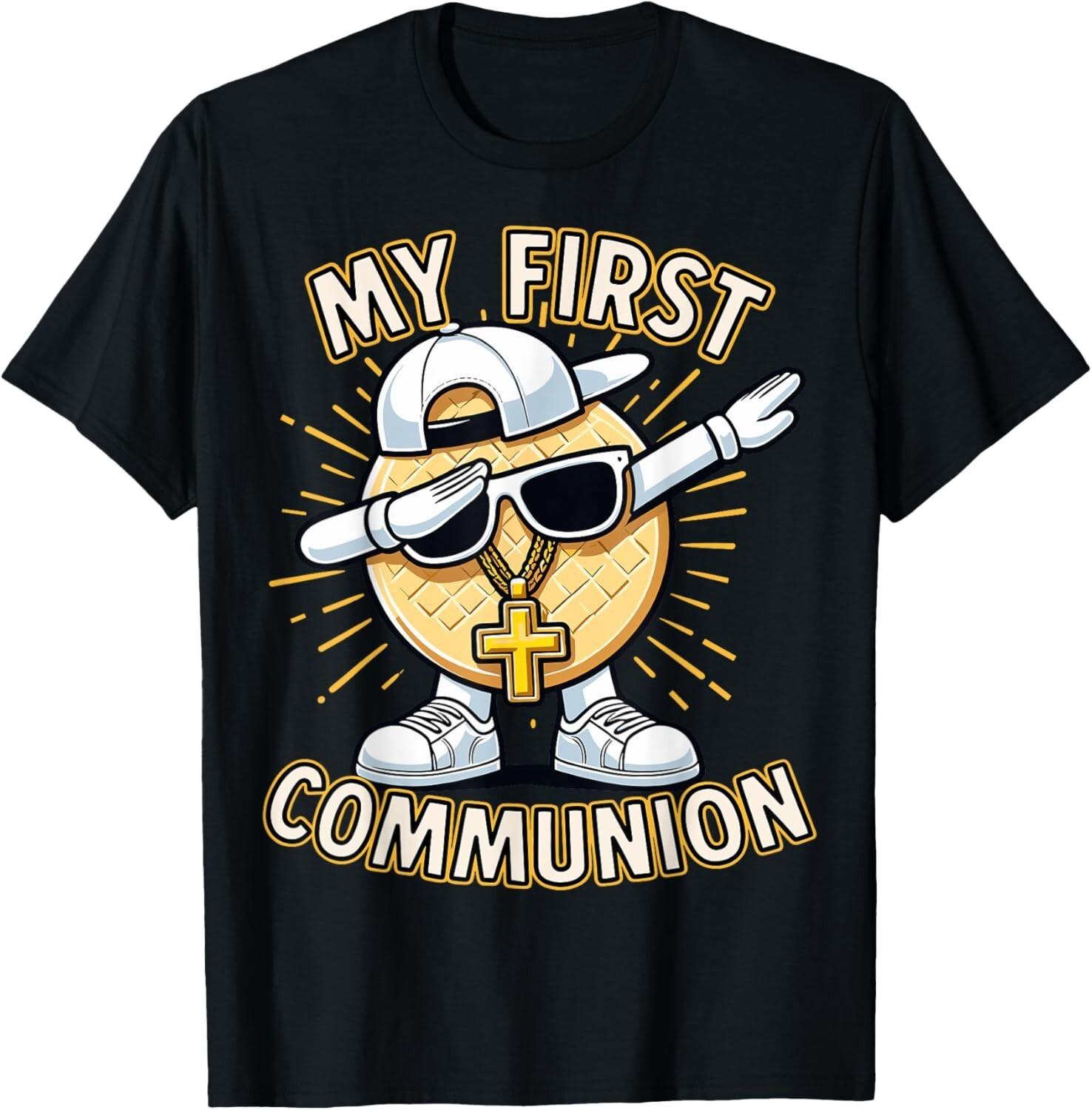 Communion Dabbing Wafer Funny 1st Communion T-Shirt Mens Womens Tees Top unisex T-Shirt Mens Womens Tees Top 3XL
