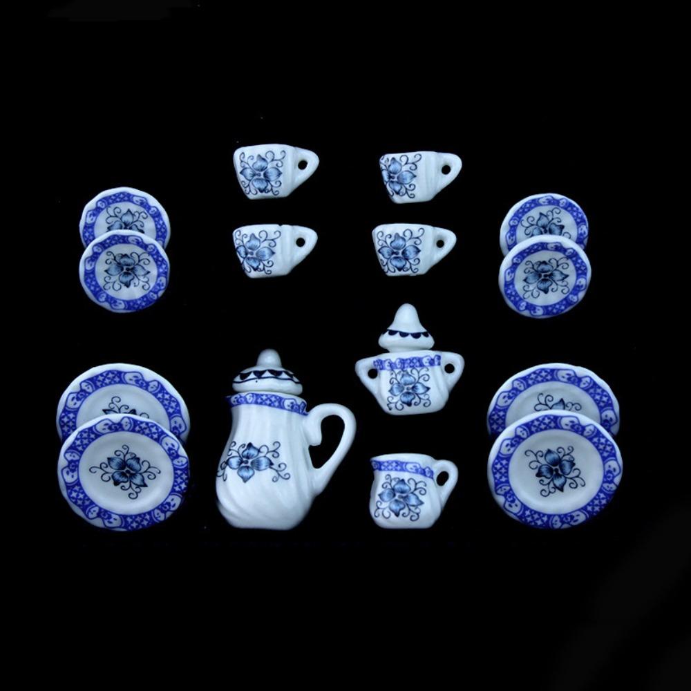 Kettle Doll House Cup Model Set Tableware Miniature Porcelain Tea Cup Set  Home Decor