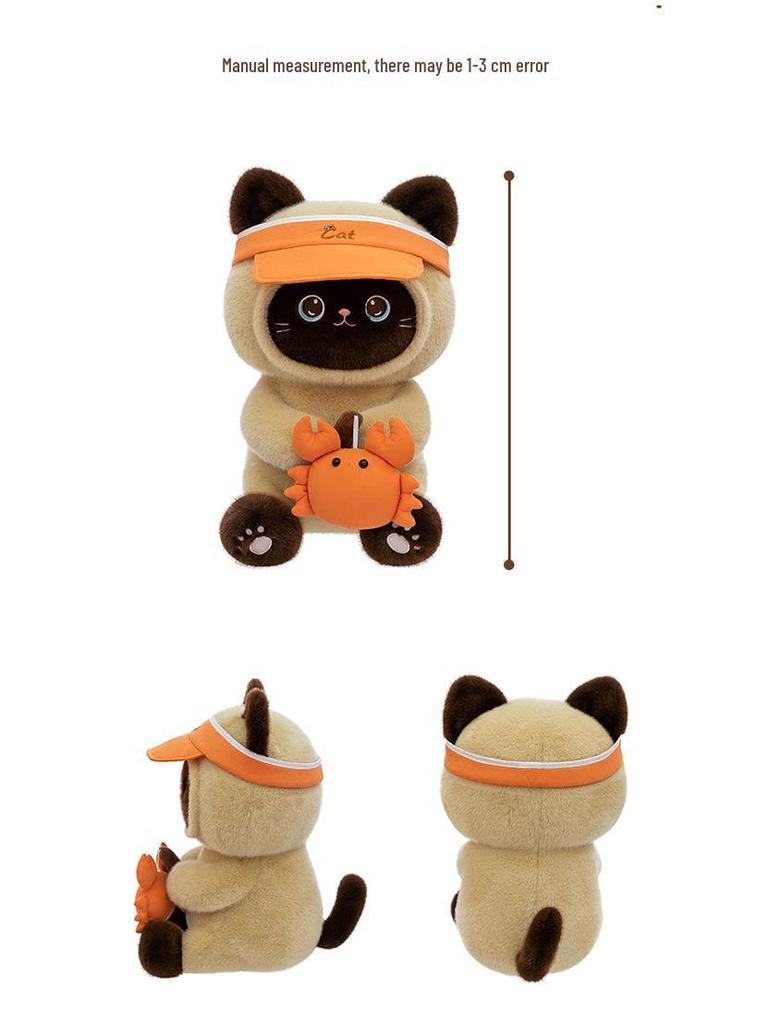 Large Greedy Cat Fishing Plush Doll - Perfect Gift for Kids