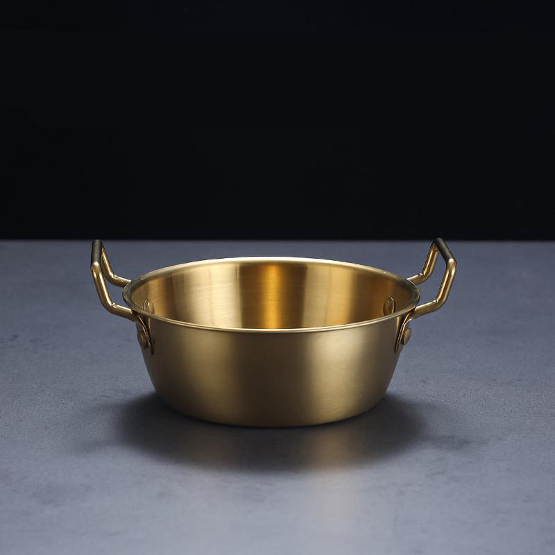 

Корейская миска из нержавеющей стали с двойным ухом для риса, вина, салата, закусок, фруктов, столовая посуда, блюда для соуса, тарелка для еды, кухонная утварь