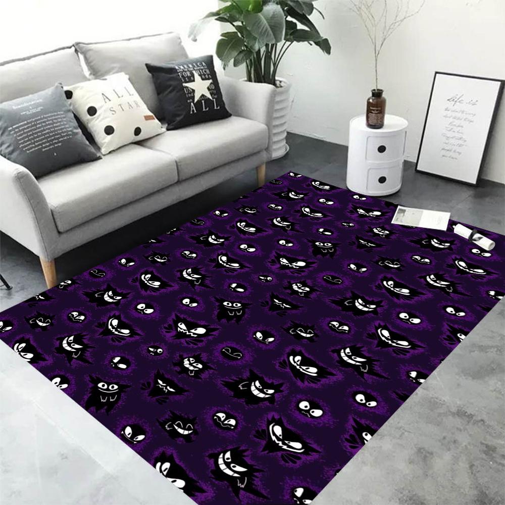 Creative Gengar Pokemon Anime Carpet for Living Room Bedroom Kids NonSlip Playmat Balcony Lounge Sofa Rug Gift Idel