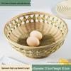 Bamboo Woven Kitchen Basket Set: Winnowing Basket, Fruit Basket, Snack Plate, Steamed Bun Mold, Sieve, Vegetable Washing Basket.