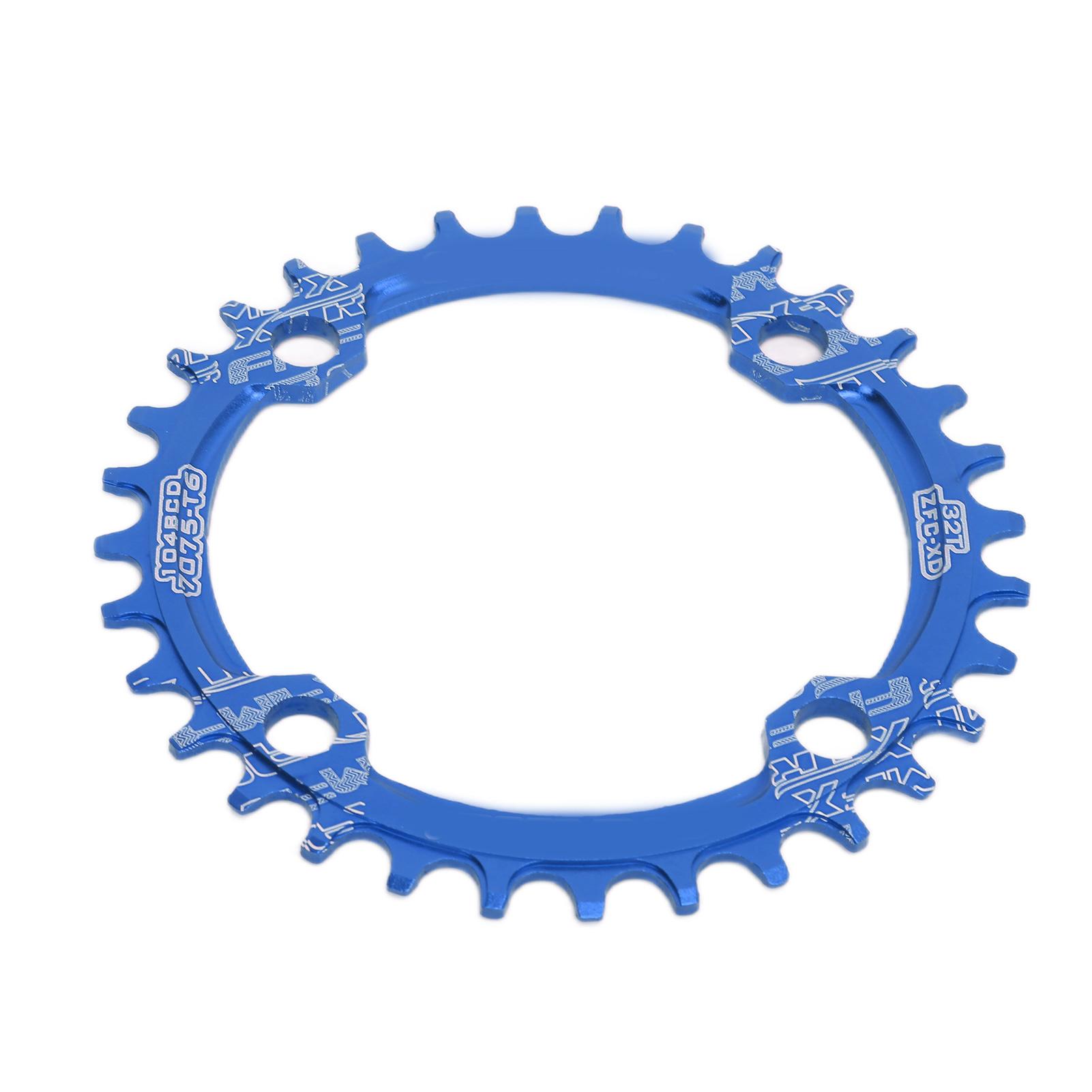 

FMFXTR Bike Chainring Bicycle Narrow Wide 104 BCD 32T Round Chainring for Mountain Bike BicycleBlue синий