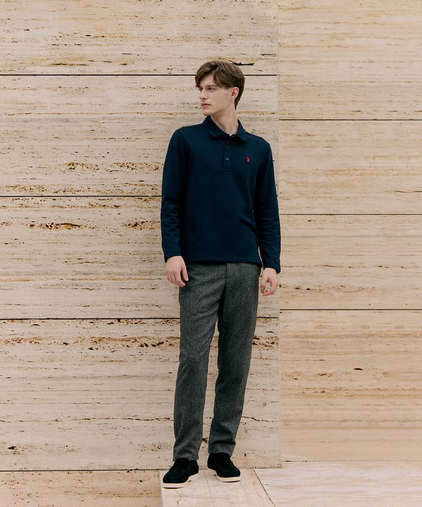 USPOLOASSN Brushed Collar T-Shirt_Deep Navy