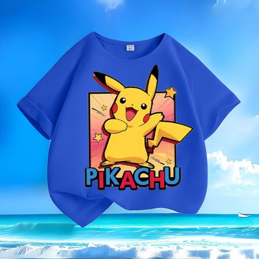 Children's T-shirts, children's short-sleeved T-shirts, round neck versatile tops