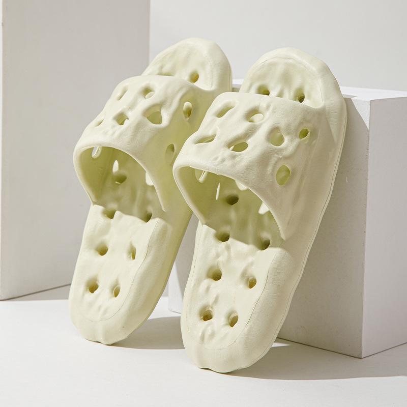 

Летние женские полые нескользящие быстросохнущие домашние тапочки 41 светло-зеленый