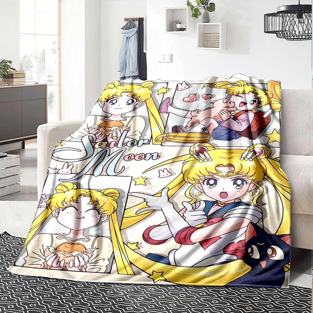 Sailor Moon Adventure Blanket Warmthful Decor Blanket Versatile for Sofa Sofa Couch Office Bed Picnics Warmthful Decor Best Holiday Y3
