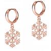 Gold Plated Snowflake Earrings Winter Snowflakes Snow Snowflakes Silver 925