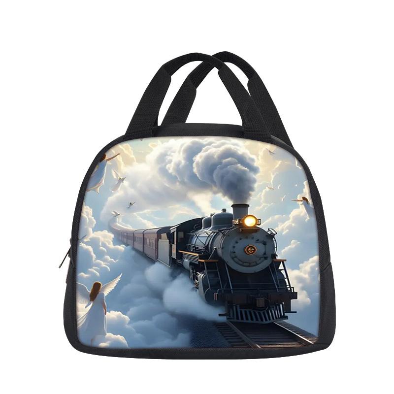 Train Lunch Bag with Insulation Large Capacity Lightweight Printing New Design the Best School Companion for Both Boys and Girls