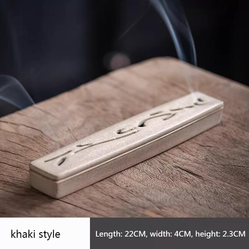 Lotus Leaf Incense Ceramic Incense Burner/Incense Insert Indoor Zen Incense Box Tabletop Ornament Creative Accessories Censer