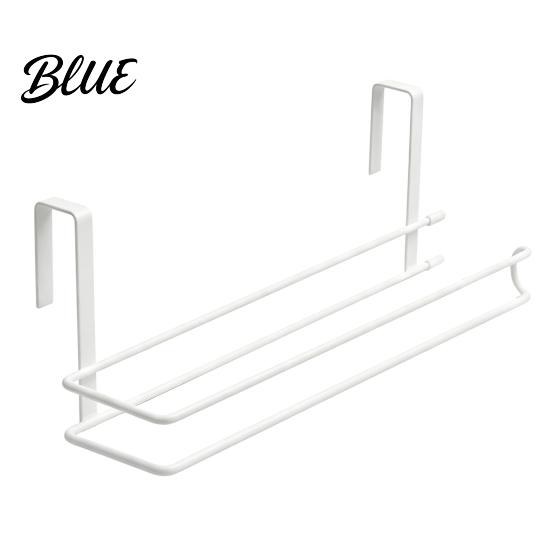 Metal Kitchen Gadget Storage Hanging Paper Towel Rack Drill-Free Organizer Space Saving Cabinet Door Rack for under Adhesive Wrap And Foil Organizer