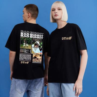 Koszulka Bad Bunny, Koszulki Harajuku Hip Hop, Koszulka Bad Bunny DTMF dla Fana Unisex