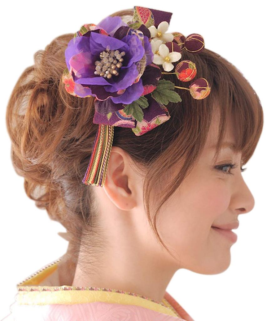 Hair Coming of Age Graduation Japanese Graduation Japanese Clothing [SOUBIEN] Ornament, Ceremony, Ceremony, Pattern, Braid, Flower, Ceremony, Hakama,
