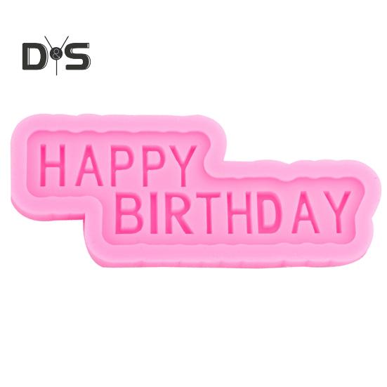 Flexible Happy Birthday Mold Easy Demoulding Durable Happy Birthday Cake Mold Baking Tool