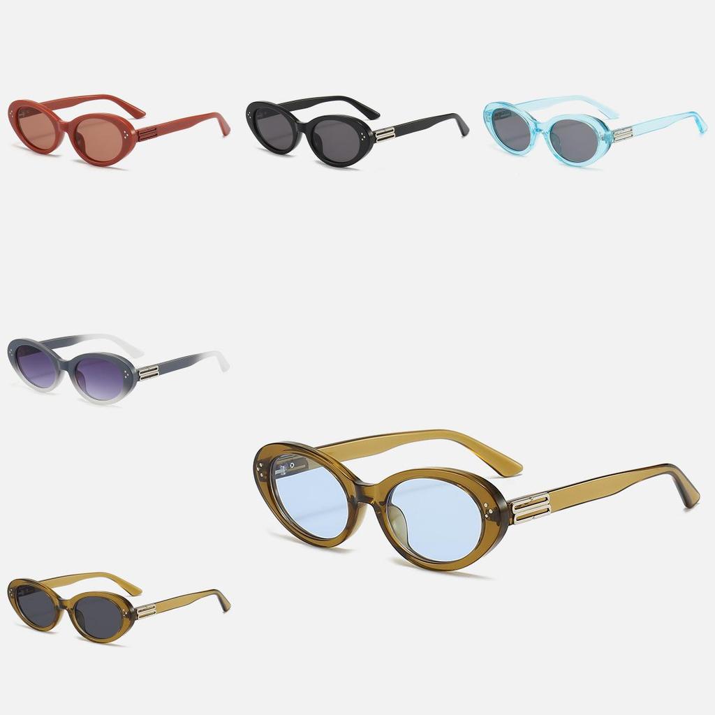 Stylish Small Elliptical Frame Sunglasses Female Sun Shades Protection Sun