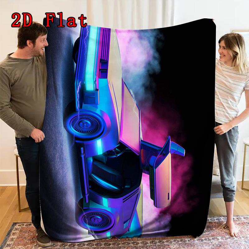 Car 2D Flat Pattern Flannel Blanket High quality All Seasons Warmth and Comfort Perfect for Christmas Gifts.MMT0918141