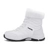 Unisex Waterproof Snow Boots Winter Warm Fleece Lined Outdoor Slip Resistant Rubber Sole Casual Chunky Heel