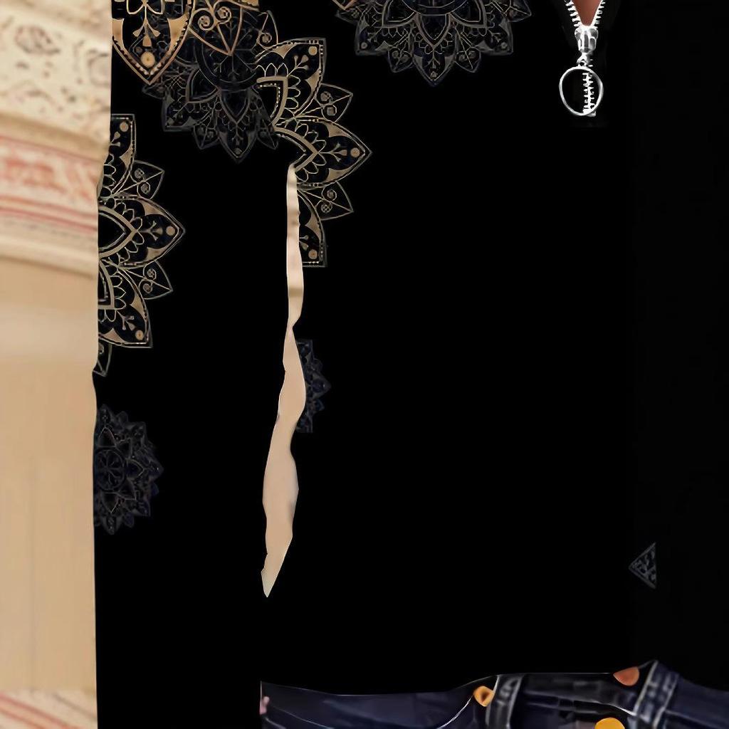 Elegant Floral Long Sleeve Cardigan Blouse for Women