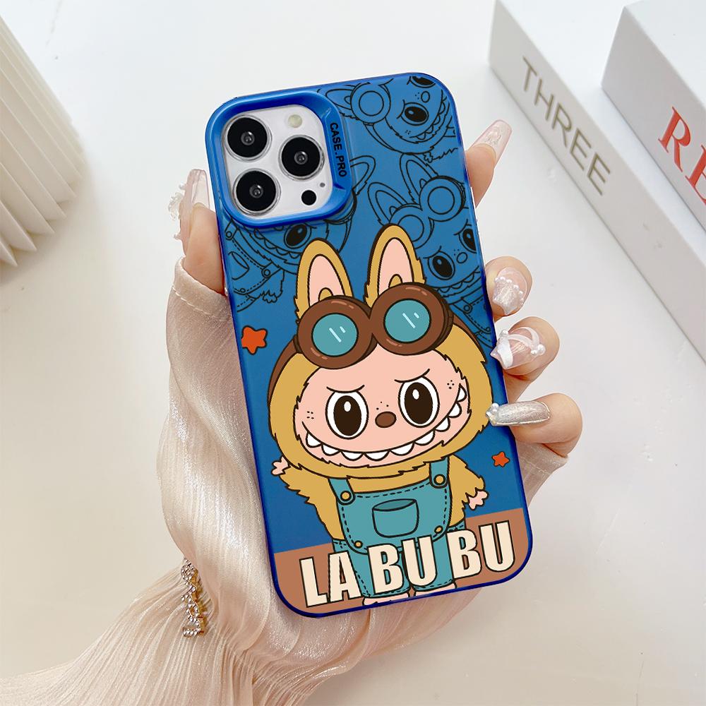 Custodia rigida antiurto anticaduta con motivo dipinto, argento colorato, bifacciale, per telefono Samsung