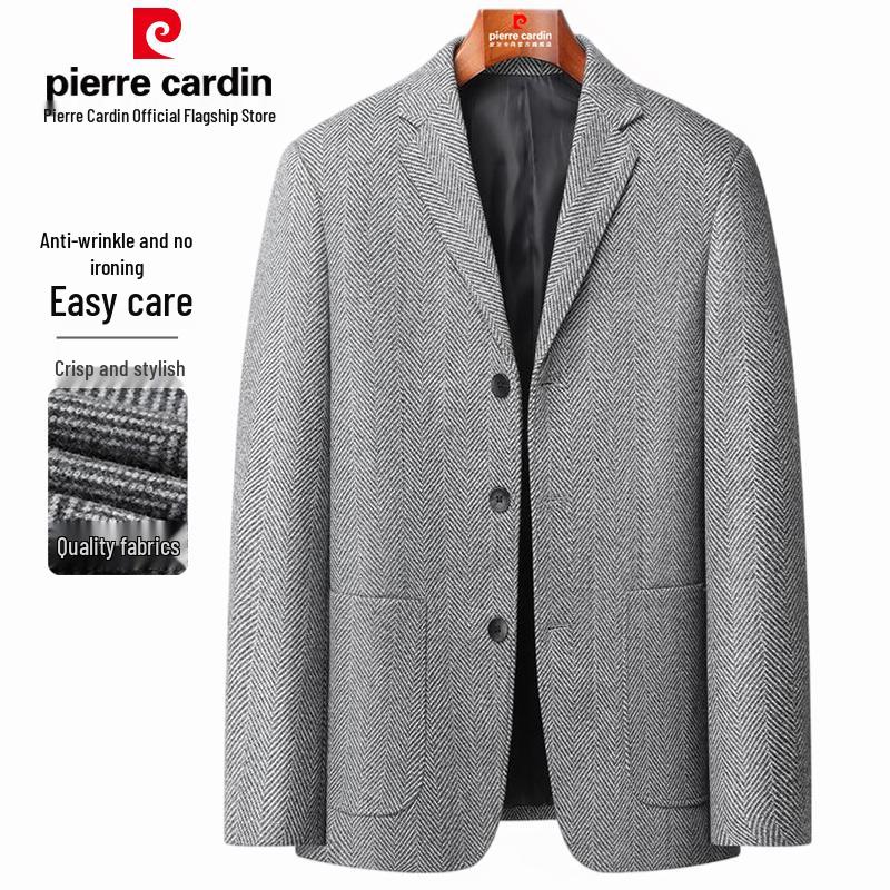 Pierre Cardin Men's Wool Blend Business Casual Suit Jacket