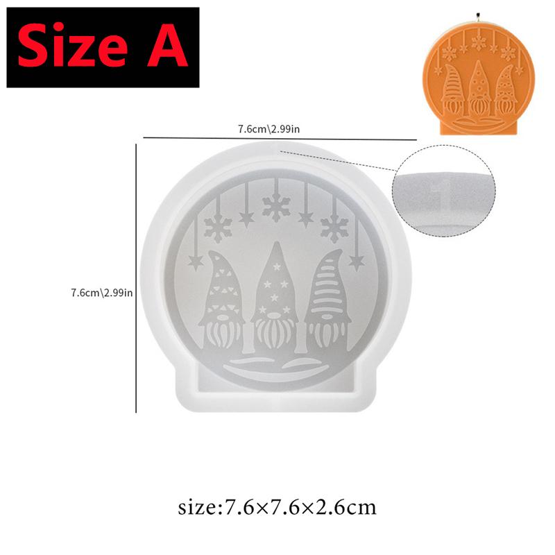 New Christmas Crystal Ball Candle Silicone Mold Handmade Christmas Tree Snowman Elk Fragrance Ornaments Aroma Plaster Molds Gift