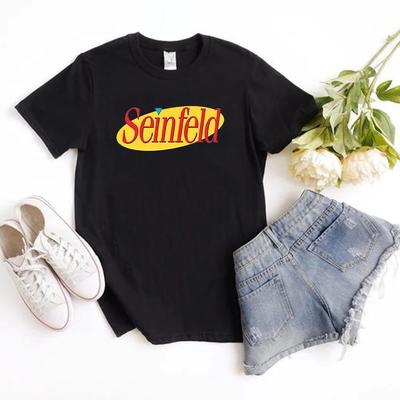 T-shirt Logo Seinfeld Ispirata agli anni '90 Vintage Top T-shirt Grafiche Donna T-shirt Divertente Manica Corta T-shirt Retrò Abbigliamento Grunge