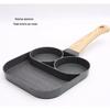 Non-stick Household Breakfast Frying Pan for Making Fried Eggs, Burgers, or Steaks with Four Holes.