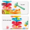 Kids Ball Shoot Track Toy with Scoreboard Balls Hammer Ball Electric Press Launcher with Rolling Ball Slide Educational Toddlers Boys Girls Ball