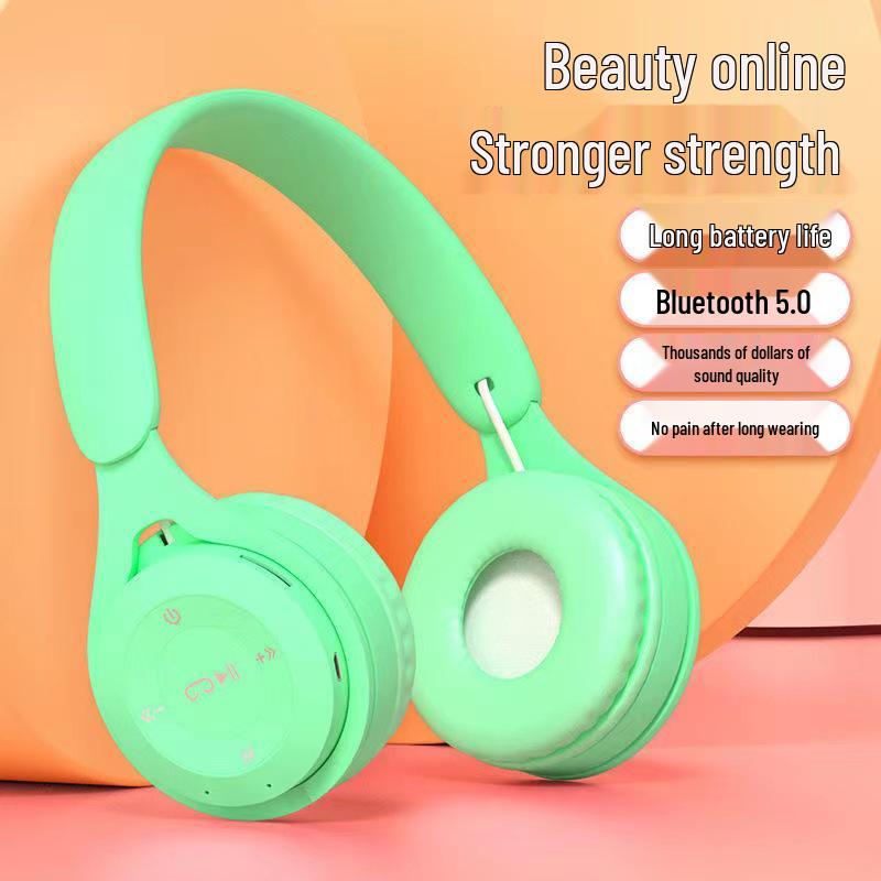 Y08 Over-Ear Bluetooth Headphones, Macaron Folding Design