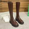 Men Women Winter Spring Autumn Boots Fashion Platform Heel Knee High Cosy Soft Leather Shoes Short Plush Women'S Knight Long Booties