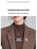 Petite Khaki Women's Suit Jacket - 2024 Spring/Autumn Professional High-End Top