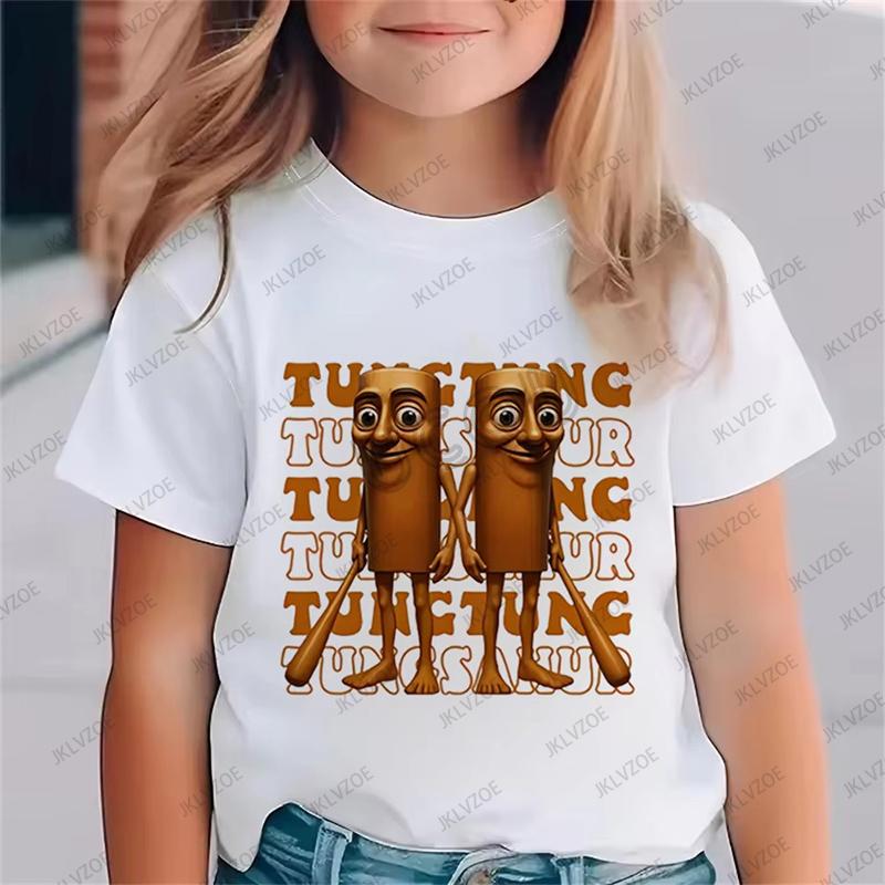 Cappuccina Ballerina Funnu Italian Brainrot Meme Cotton Children Tshirt Summer Sports Tees Boys Girls Clothes Casual Kids Tops