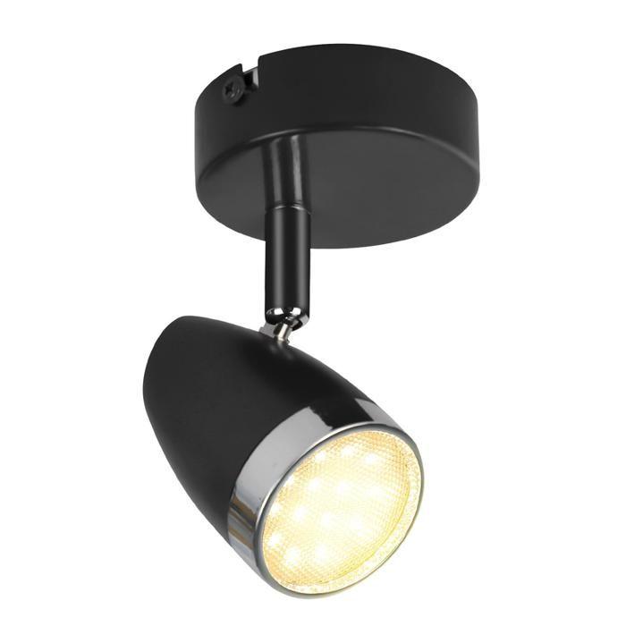 Spot de plafond - NETTLIFE - 1 ampoule - Orientable 350° - LED 4W - Noir
