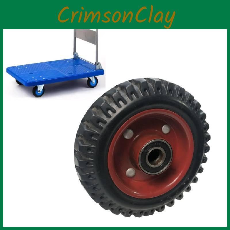 Flat Rubber Cart Universal Wheel Silent Swivel Casters Tools Equipment Durable