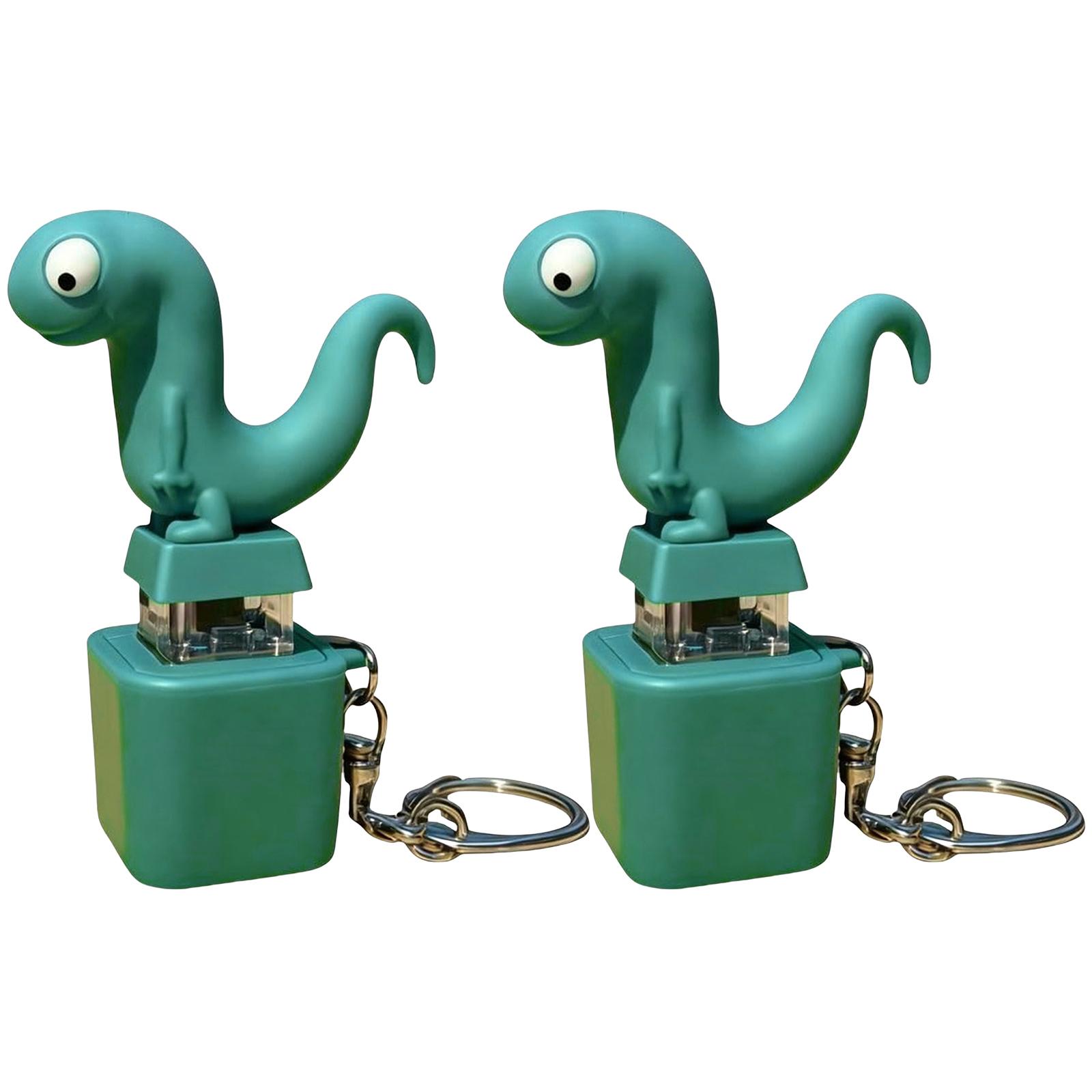 Funny Lizard Button Sound Keychain Rechargeable Fidget Clicker Clicking Button Sound Keychain with LED Light For Stress Relief