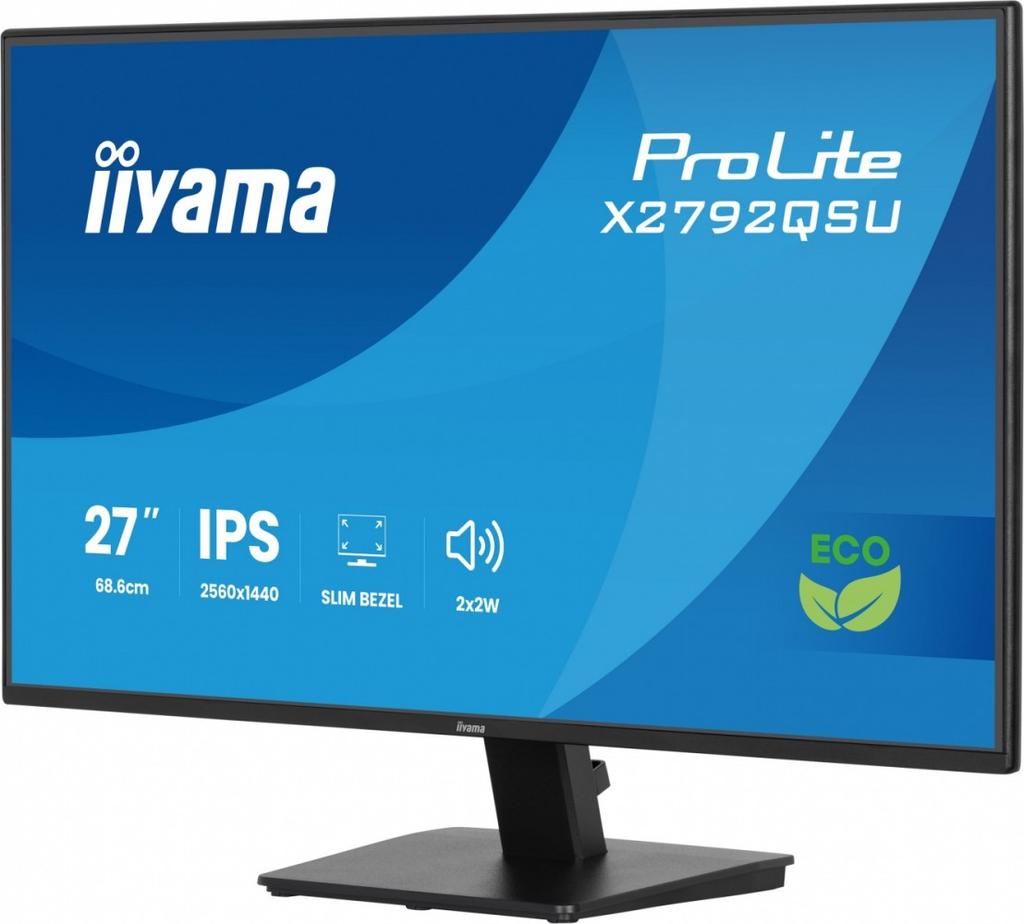 Monitor 27 inches X2792QSU-B1 IPS, QHD, 120Hz, HDMI, DP, 350cd, 1500:1, thin bezels, 2xUSB 3.2, ErP B