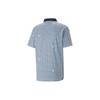 Puma All Over Print Casual Short Sleeve Polo Shirt Men Tops Dark-Blue 538971-01