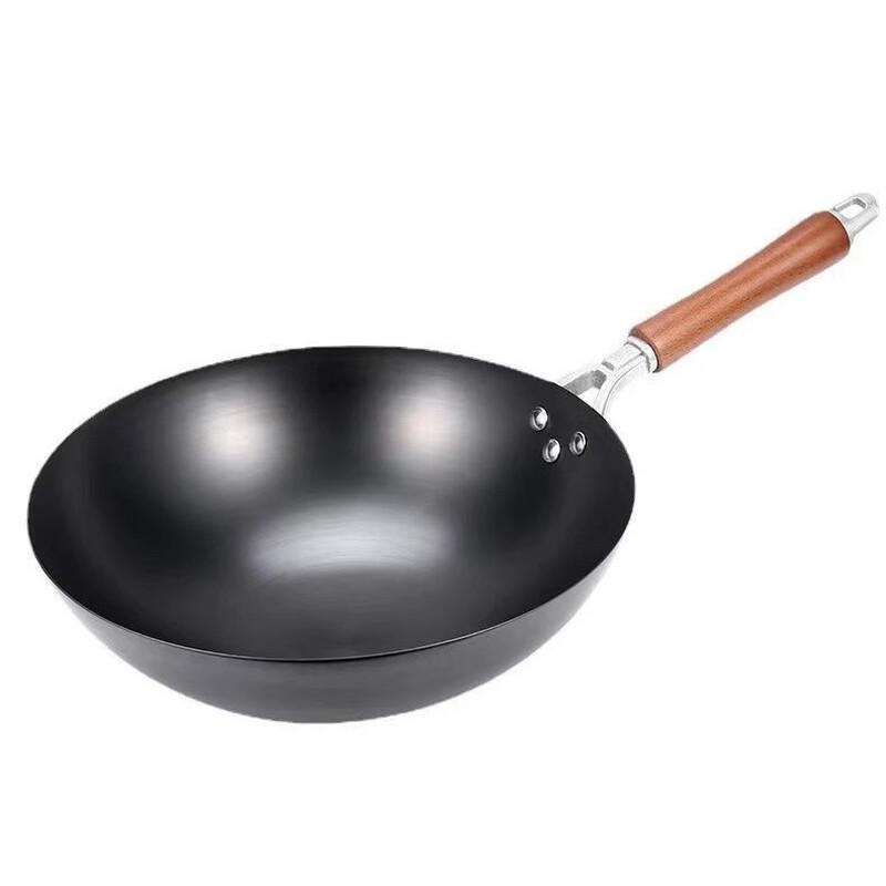 

ZISIZ Nitrided Wrought Iron Round-Bottom Wok