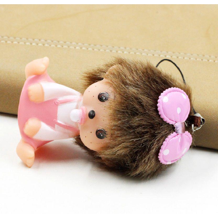 Llavero Muñeca Monchichi Llave de Coche Anillo de Cartera Accesorios para Bolso de Mujer Colgante