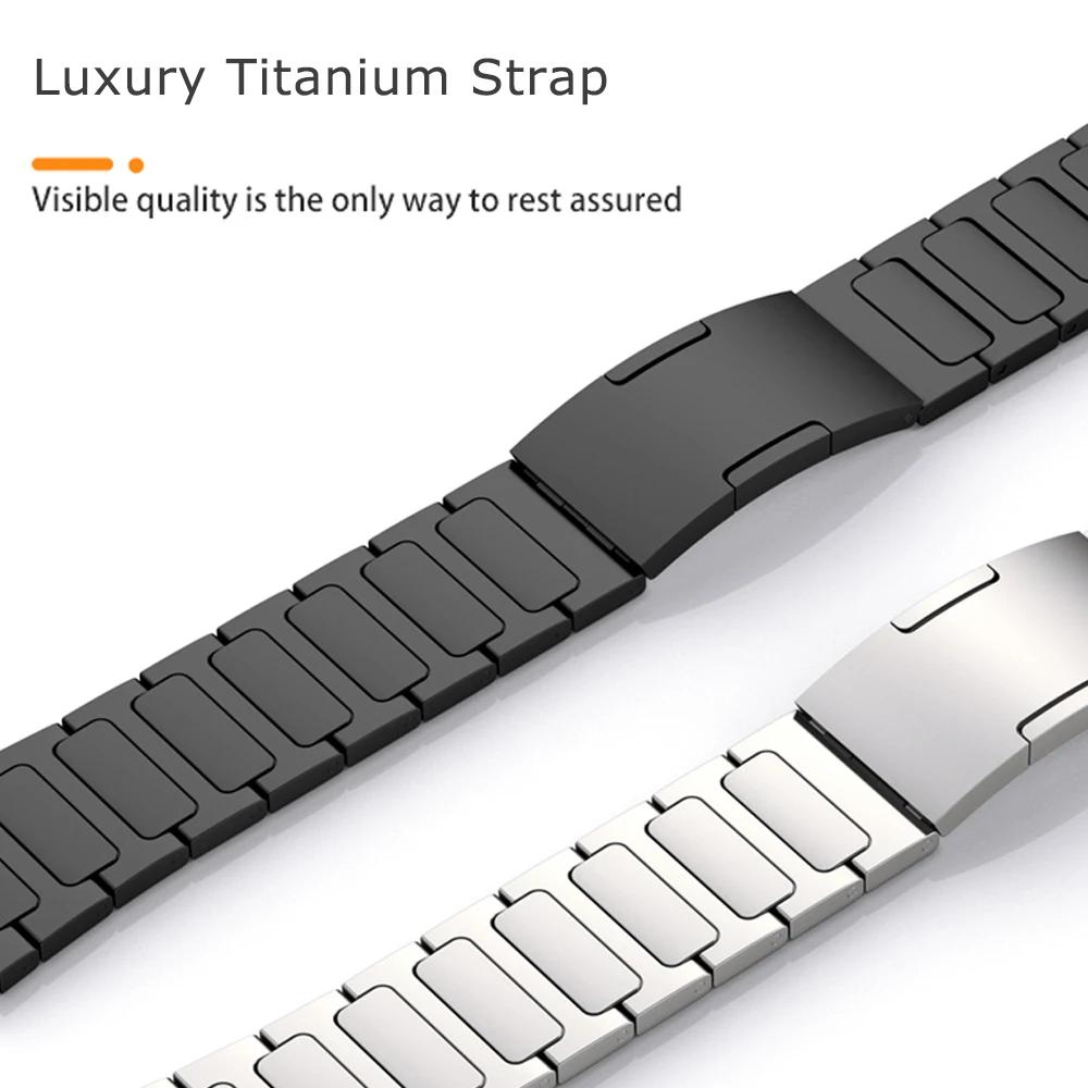 Titanium Business Strap for Samsung Galaxy Watch 4/6Classic 47 43 46 42mm Luxury Band 7 6 5 4 44mm 40 No Gaps Bracelet 5Pro 45mm
